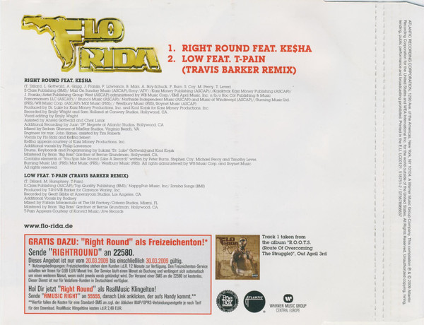 Flo Rida feat. Ke$ha – Right Round (2009, CD) - Discogs