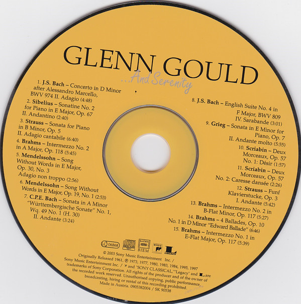 Album herunterladen Glenn Gould - And Serenity