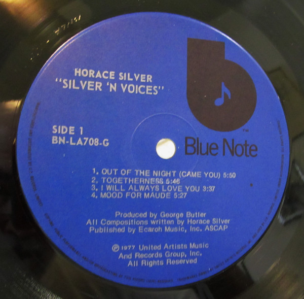 Horace Silver – Silver 'N Voices (1977, Vinyl) - Discogs