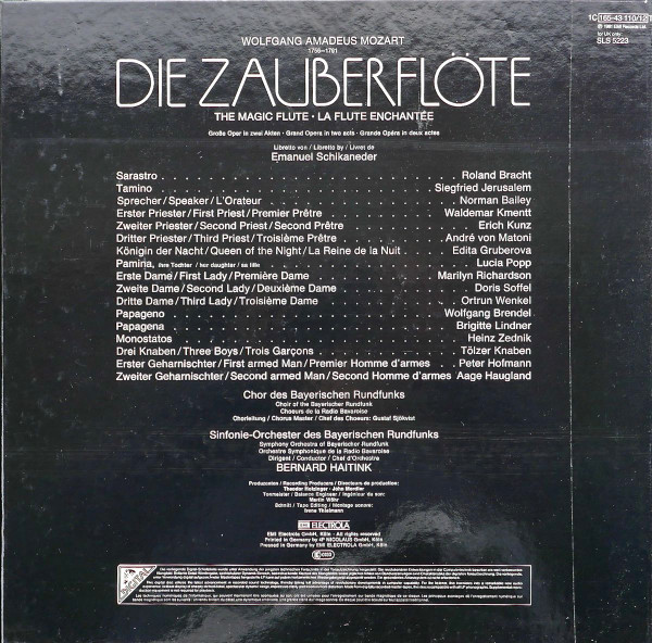 télécharger l'album Mozart Bernard Haitink Chor Des Bayerischen Rundfunks, SymphonieOrchester Des Bayerischen Rundfunks - Die Zauberflöte