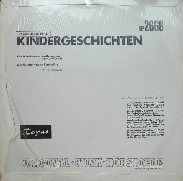 last ned album Download KarlHeinz Gies - Das Märchen Von Den Schustern Pech Und Draht Der Hut Des Herren Zappedäus album