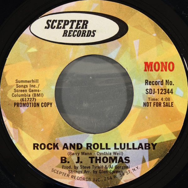 B.J. Thomas – Rock And Roll Lullaby (1972, Vinyl) - Discogs
