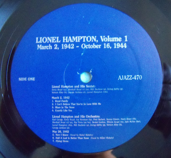 lataa albumi Lionel Hampton - Volume 1 March 2 1942 October 16 1944