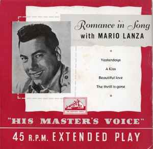Mario Lanza - Romance In Song With Mario Lanza album cover