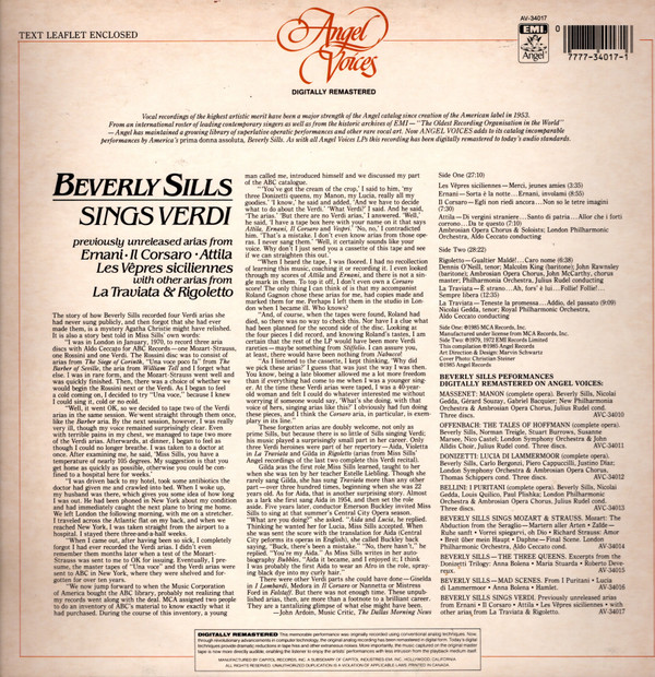 Beverly Sills Sings Verdi - Beverly Sills Sings Verdi | EMI (AV-34017) - 2