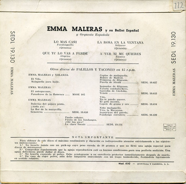 télécharger l'album Emma Maleras Y Su Ballet Español Y Orquesta Española - Serie 7