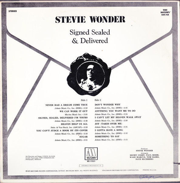 Stevie Wonder - Signed, Sealed And Delivered (1970) MC0xMjkwLmpwZWc