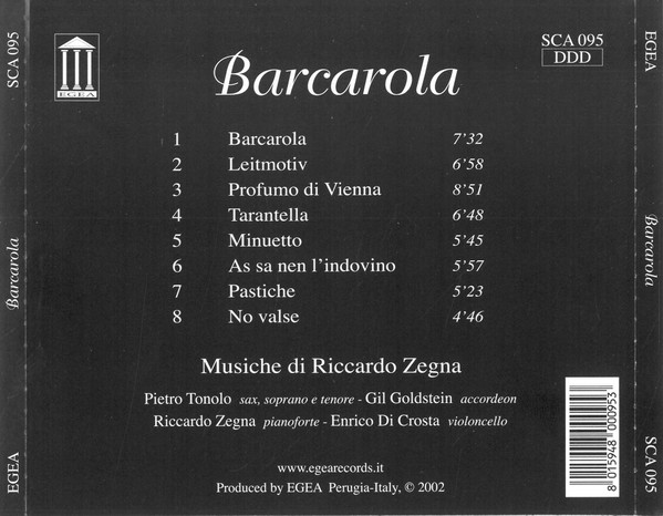 télécharger l'album Riccardo Zegna - Barcarola