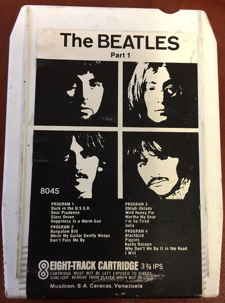 The Beatles – The Beatles (1968, White Shell, 8-Track Cartridge 