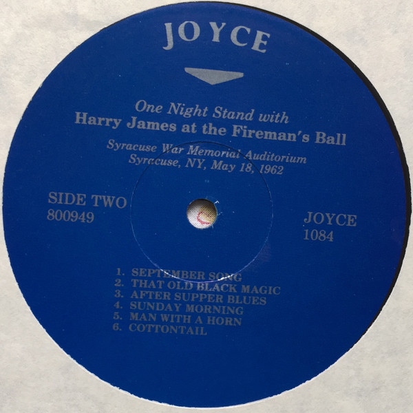 Harry James - One Night Stand With Harry James At The Fireman's Ball | Joyce (1084) - 4