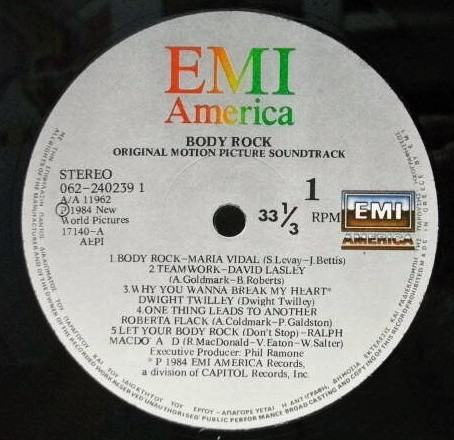 Body Rock (1985) Special Edition CD Soundtrack