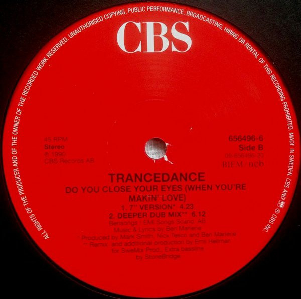 lataa albumi Trance Dance - Do You Close Your Eyes When Youre Makin Love