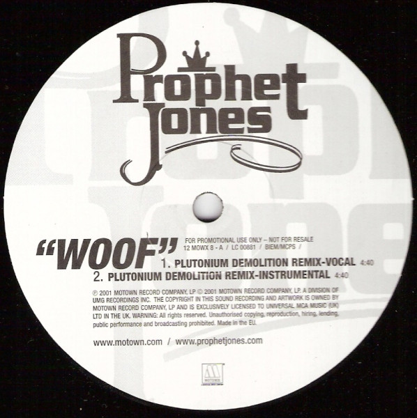 Prophet Jones – Woof (2001, Vinyl) - Discogs