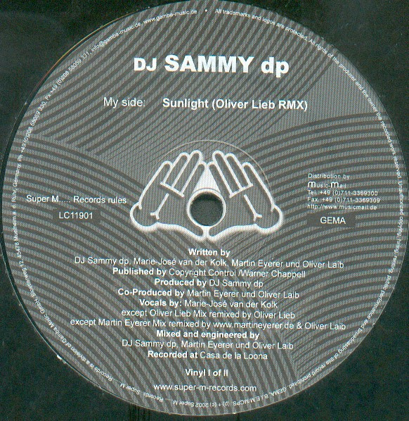 DJ Sammy dp - Sunlight | Releases | Discogs