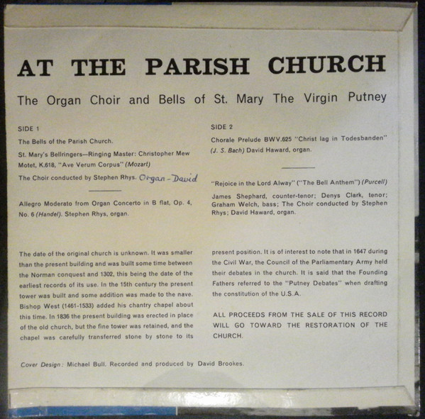 descargar álbum The Organ, Choir And Bells Of St Mary The Virgin, Putney - At The Parish Church