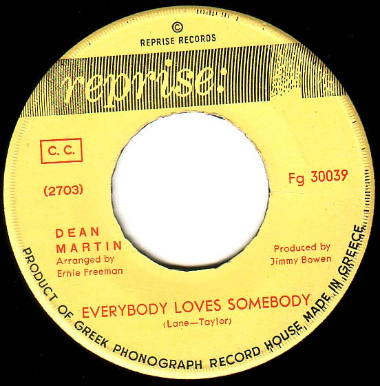 Dean Martin = ディーン・マーティン – Everybody Loves Somebody / A