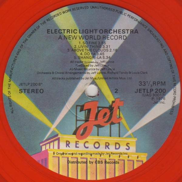 Electric Light Orchestra - A New World Record | Jet Records (JETLP 200) - 6