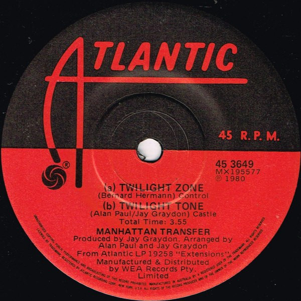 Manhattan Transfer – Twilight Zone (1980, Vinyl) - Discogs