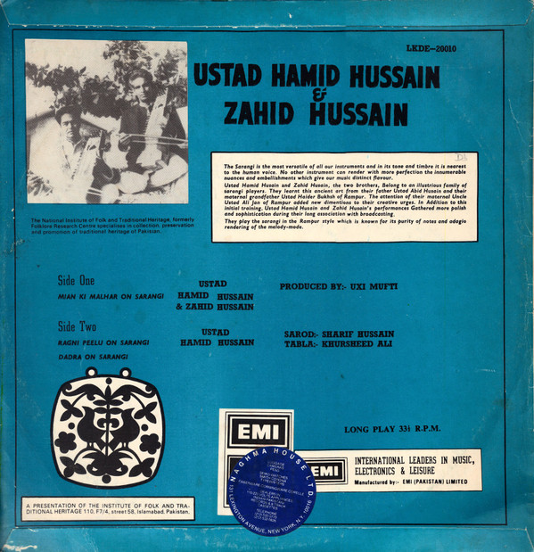 last ned album Ustad Hamid Hussain & Zahid Hussain - Ustad Hamid Hussain Zahid Hussain