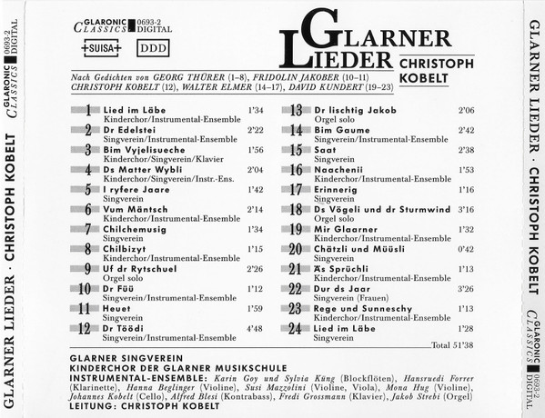 baixar álbum Christoph Kobelt, Glarner Singverein, Kinderchor Der Glarner Musikschule - Glarner Lieder