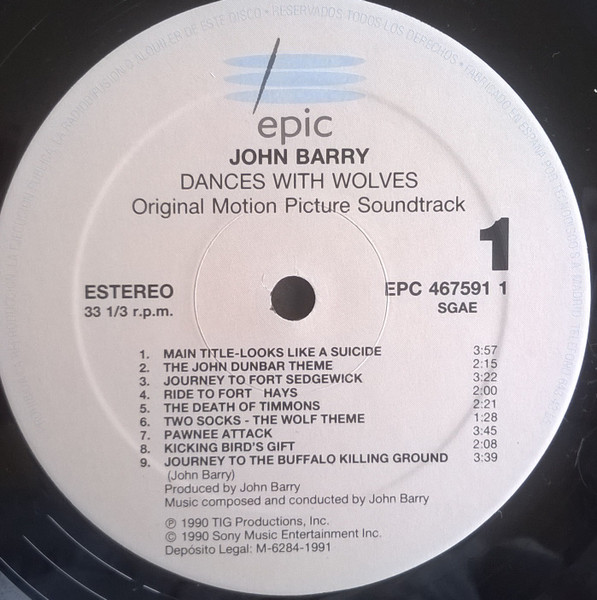 John Barry – Dances With Wolves (Original Motion Picture Soundtrack)  (Vinyl) - Discogs