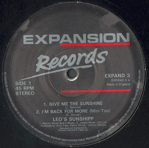 Leo's Sunshipp – Give Me The Sunshine / I'm Back For More (1980