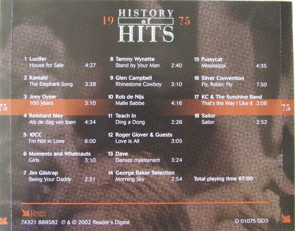 baixar álbum Various - History of Hits 1975