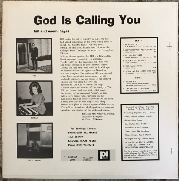 télécharger l'album Bill Hayes , Naomi Hayes - God Is Calling You