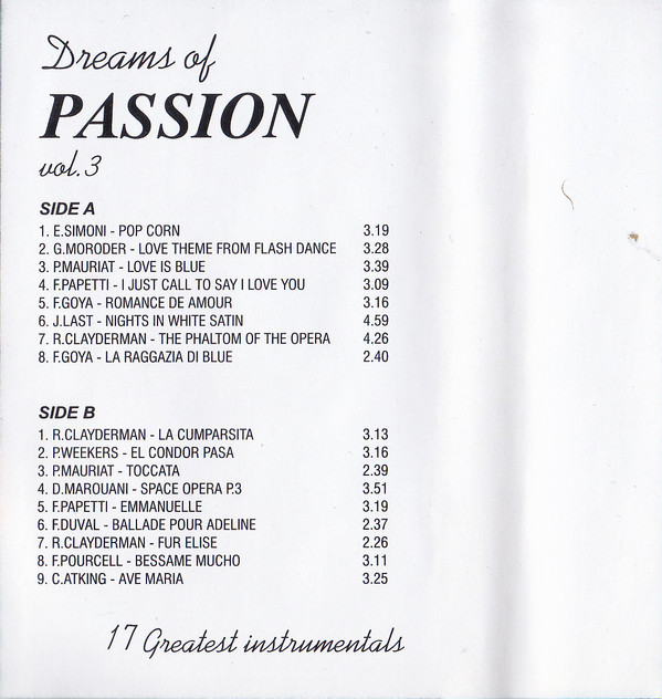 descargar álbum Various - Dreams Of Passion 17 Greatest Instrumentals Vol 3