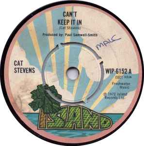 Cat Stevens - Can't Keep It In album cover