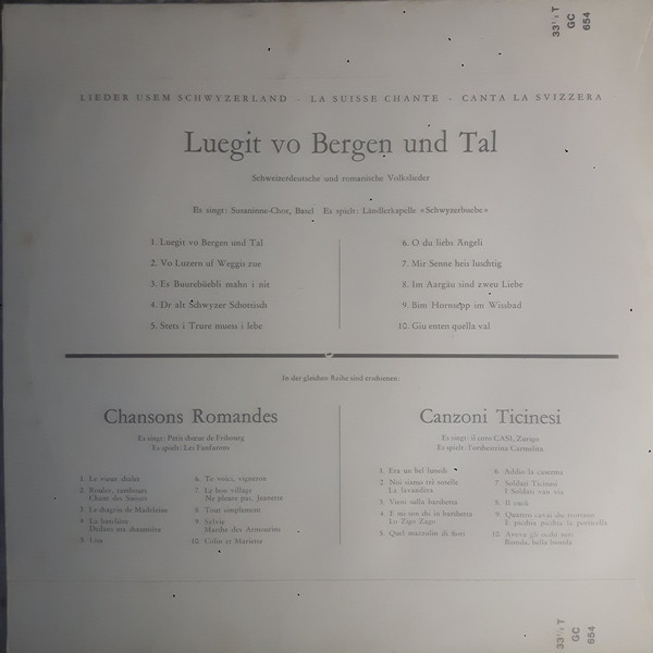 baixar álbum SusaninneChor, Ländlerkapelle Schwyzerbuebe - Luegit Vo Bergen Und Tal