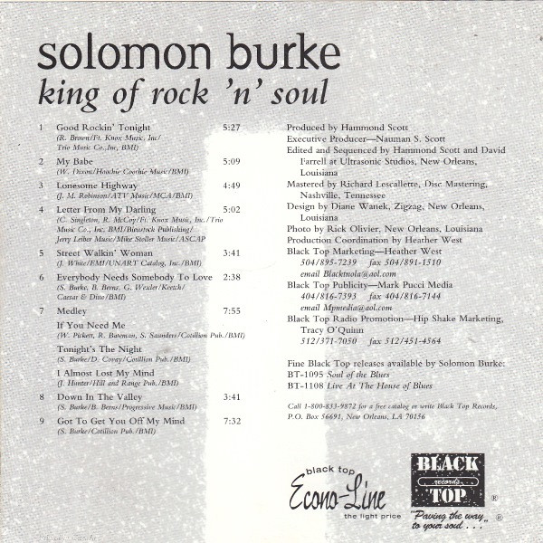 lataa albumi Solomon Burke - King Of RocknSoul