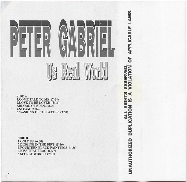 télécharger l'album Peter Gabriel - Us Real World