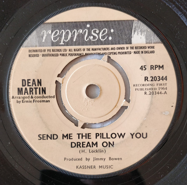 Dean Martin - Send Me The Pillow You Dream On | Reprise Records (R.20344)