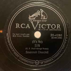 Savannah Churchill - (It's No) Sin / I Don't Believe In Tomorrow album cover