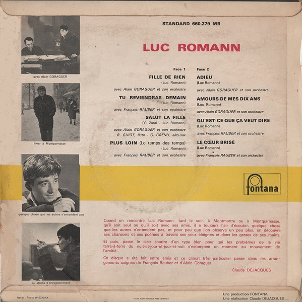 lataa albumi Luc Romann - Fille De Rien