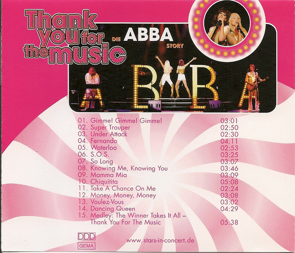 ladda ner album Stars In Concert - Thank You For The Music Die Abba Story