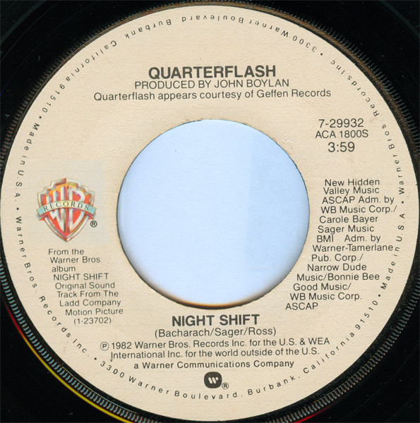 Lyrics for Night Shift by Quarterflash - Songfacts