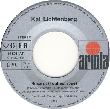 last ned album Kai Lichtenberg - Rosarot Tout Est Rose