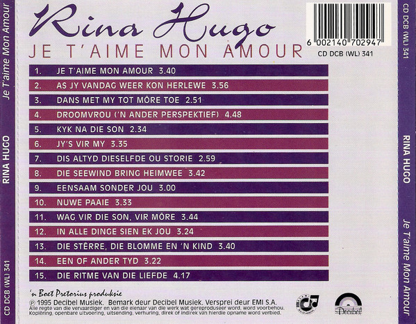 last ned album Rina Hugo - Je TAime Mon Amour