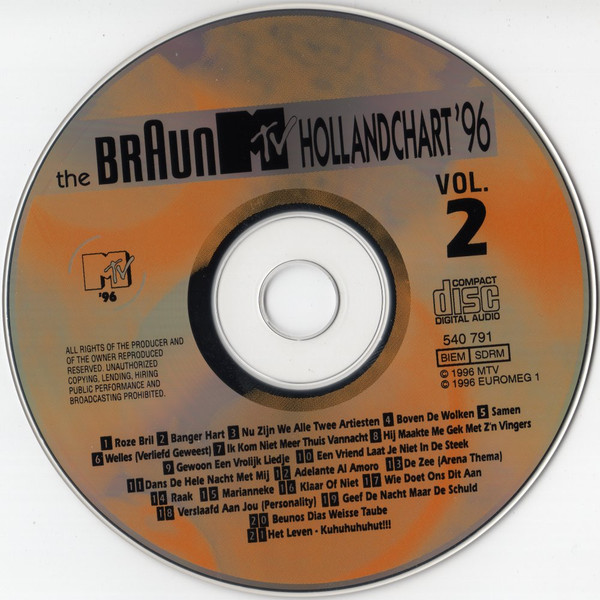 lataa albumi Various - The Braun MTV Hollandchart 96 Volume 1