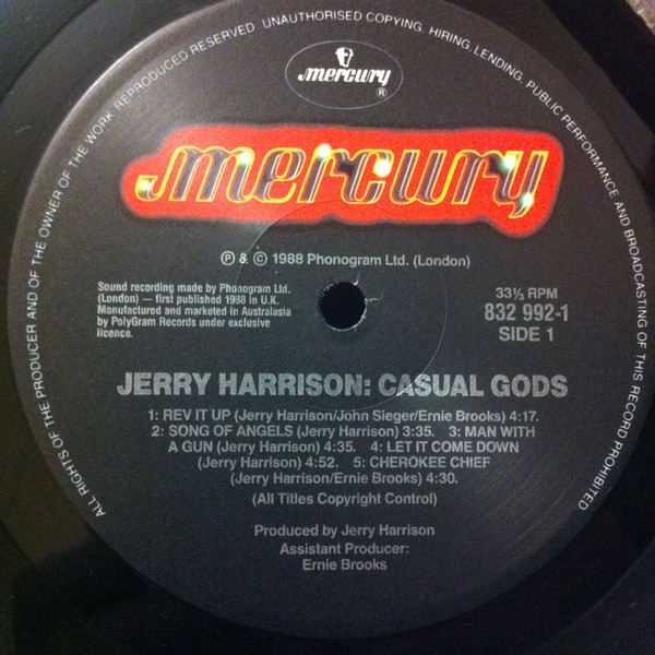 lataa albumi Jerry Harrison Casual Gods - Casual Gods