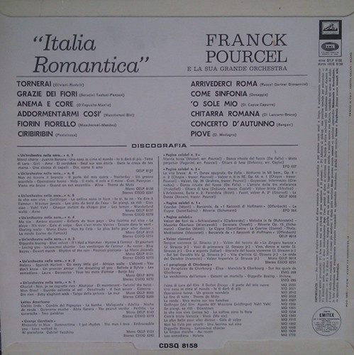 last ned album Franck Pourcel E La Sua Grande Orchestra - Italia Romantica