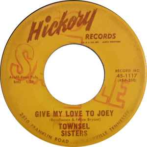 Townsel Sisters - Give My Love To Joey album cover