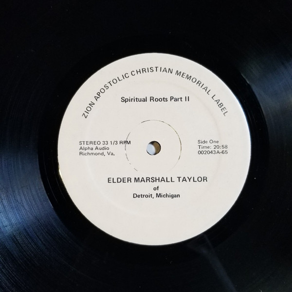 lataa albumi Elder Marshall Taylor - Spiritual Roots Part II Recorded Live At Greater Grace Apostolic Temple Detroit Michigan