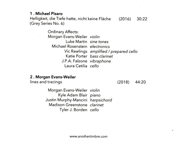ladda ner album Morgan EvansWeiler & Michael Pisaro - Lines And Tracings