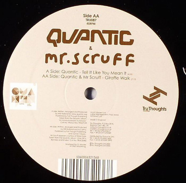 descargar álbum Quantic & Mr Scruff - Tell It Like You Mean It Giraffe Walk