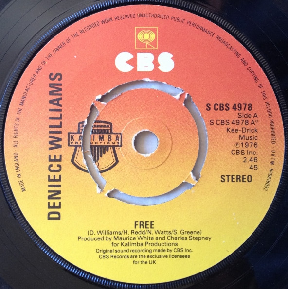 Deniece Williams – Free (1976, Push-out Centre, Vinyl) - Discogs