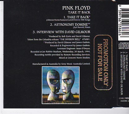 Pink Floyd – Take It Back (1994, CD) - Discogs