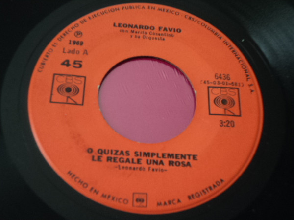 Favio – O Quizás Simplemente Le Regale / Ella... Ella Ya Me Olvidó (1969, Vinyl) - Discogs